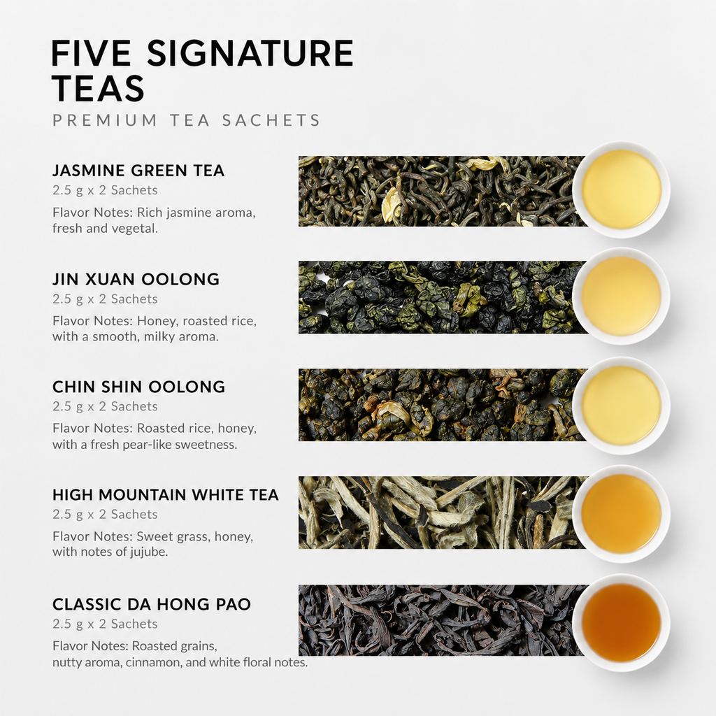 Five Varieties of Whole Leaf Tea Bags