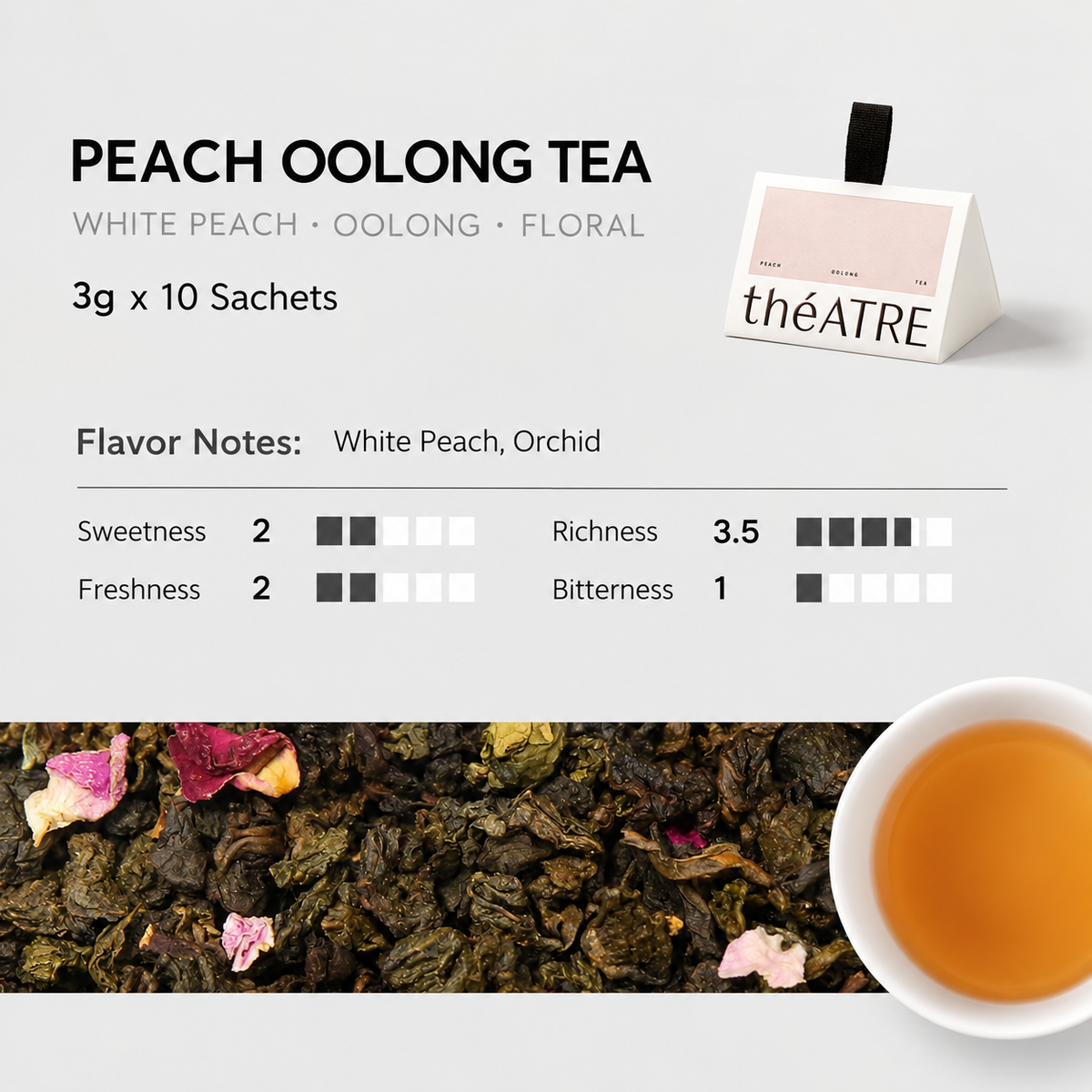 Peach Oolong Tea Bags