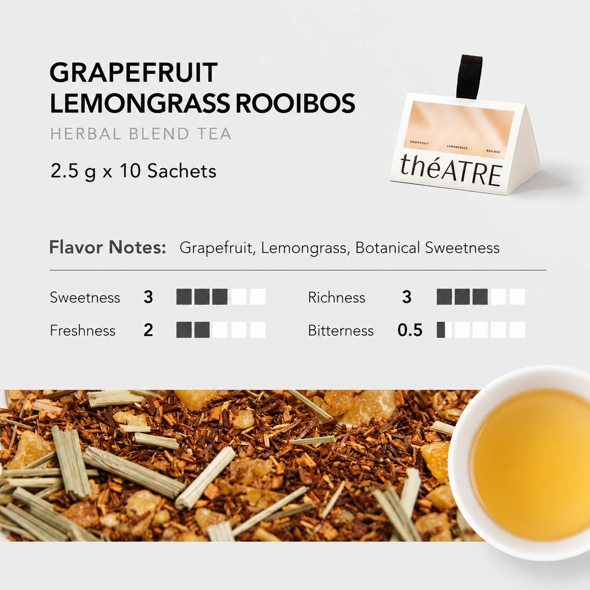 Grapefruit Lemongrass Rooibos Tea Bags